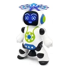 Brinquedo Robô Dançarino Musical Luzes De Led Giro 360°