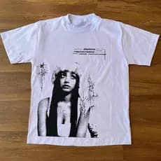 [Camiseta Premium em Algodão Puro]SISI Camiseta Unissex Oversized Pinkpantheress alta qualidade y2k 2