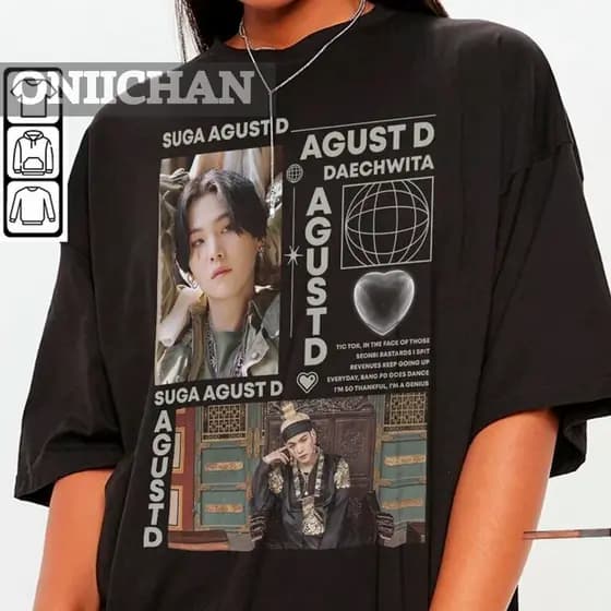 Camiseta T-shirt Unissex Algodão Suga Agust D