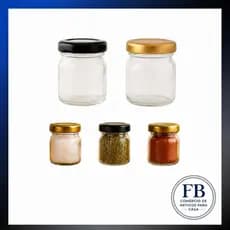 Kit 24/50/100 Mini Potinhos de Vidro 40ml Tampa Metálica Vela Lembrancinhas Geleinha Brindes Festas