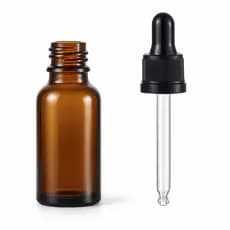 Frasco De Vidro Conta Gotas 20 ml Ambar Óleos Essenciais Homeopatia Manipulação Perfumes Séruns