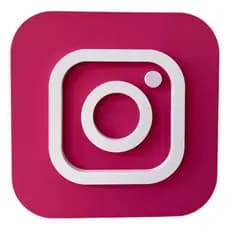 Ícone Placa Decoração Para Instagram Redes Logos 3d