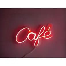Letreiro Painel Luminoso Led Neon Café