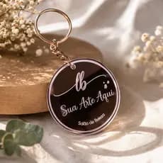 Chaveiro de Acrílico Espelhado Personalizado