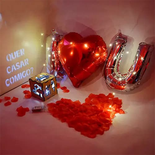 Kit Supresa de Amor + Pedido de Namoro Presente Dia Dos Namorados UniqueBox