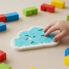 Quebra Cabeca Nuvem Branco UniqueBox 26 Peças Plástico Educativo Decorativo Infantil
