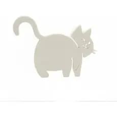 Presilha Pão Bunda Gato Decoracao Cozinha Plástico Branco UniqueBox