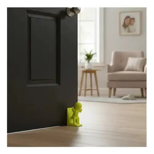 Segura Porta Bonequinho Plástico Branco Decoração 11cm UniqueBox Calçador Porta Abridor Trava Portas Presente Dia Mães
