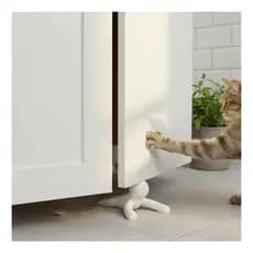 Prendedor Porta Plástico Branco Silencioso Para Quarto UniqueBox Buddy Protege Dedo Parede Não Bate