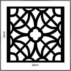 Kit 36 Placas Divisória De Ambiente MDF 26x26 Mdf preto Painel Vazado Decorativo Biombo Parede Cobogó Moderno Reforma