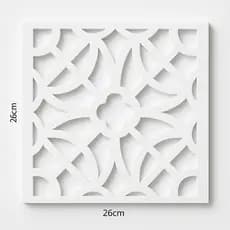 Kit 36 Placas Divisória De Ambiente MDF 26x26 Mdf branco Painel Vazado Decorativo Biombo Parede Cobogó Moderno Reforma