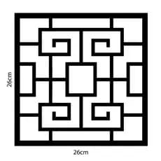 Kit 36 Placas Divisória De Ambiente MDF 26x26 Mdf preto Painel Vazado Decorativo Biombo Parede Cobogó Moderno Reforma