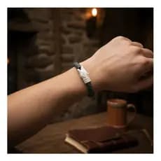 Pulseira Viking UniqueBox Plástico Branco 8cm Acessório Fantasia Cosplay Nórdica Tematica