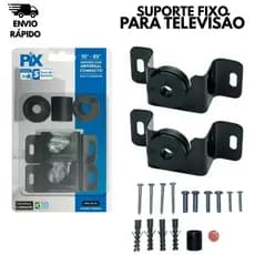Suporte de TV Fixo 10 a 85” Universal Fácil Instalação + Parafusos e Buchas