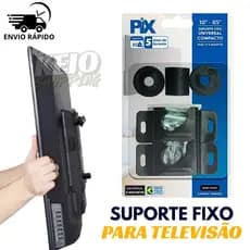 Kit Suporte Para Tv Universal Fixo 10" até 85'' Polegadas + Buchas e Parafusos Parede ou Painel Instalação Simples Fácil