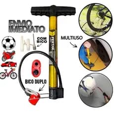 Bomba De Ar Bomba Encher Bola Pneu Bicicleta Carro Moto 30 cm Envio Imediato Bike