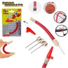 Bico Bomba de Ar 5 Peças Kit Jogo de Bico Agulha Encher Bola Balão Pneu Bicicleta Adaptador