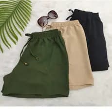 Kit 3 Shorts Verão - Shorts Feminino Duna Cós Elastico, Moda Praia