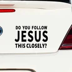 Você Segue Jesus Adesivo De Carro À Prova D'água Decalque De Vinil Para Janela Capacete De Motocicleta Bagagem Auto Deco