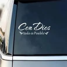 Con Dios Letter Adesivo De Carro Decalque À Prova D'água Resistente A UV Faith Vinil Cristão Para Espelho Retrovisor Jan