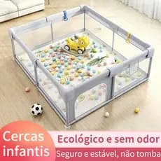 Cercadinho Bebê Grande Portátil Dobrável | Chiqueirinho Infantil Seguro e Resistente