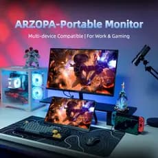 Monitor Portátil ARZOPA 1920 * 1080p/sRGB 100 % HD IPS Display HDMI De Jogos Tela Com Suporte Para PC/Mac/Telefone/Xbox/