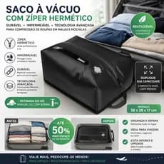 Estojo selado para viagem a vácuo e mochila reutilizável