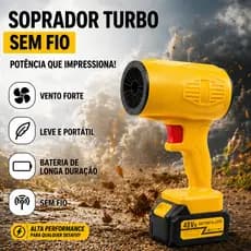 Soprador Turbo Sem Fio 48V Portátil Alta Potência Limpeza Jardim Carro Poeira