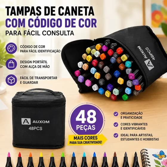 48 conjuntos profissionais de marcadores de arte de duas cabeças, secagem rápida, adequados para pintura, Design de dese