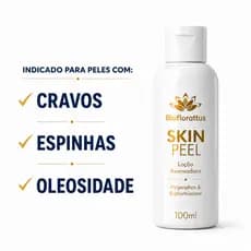 Removedor de Cravos e Espinhas Skinpeel Loção Facial para Pele Oleosa 100ml Bioflorattus