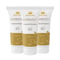 Kit 3 Protetor Solar Facial Alta Proteção Com Resveratrol E Niacinamida FPS 60 - Bioprotect