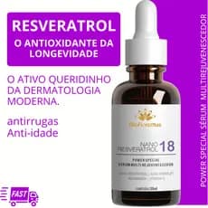 Sérum Facial com Resveratrol e Niacinamida | Anti-Idade e Antirrugas | Tecnologia Nano Bioflorattus
