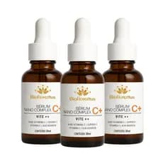 Kit 3 Sérum Facial Vitamina C Clareador, Antioxidante, Reduz Manchas e Ilumina a Pele – Bioflorattus