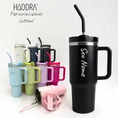 Copo Térmico Personalizada Com Seu Nome 1200ml/1.2L Garrafa Térmica Inoxidável e Canudo Inox