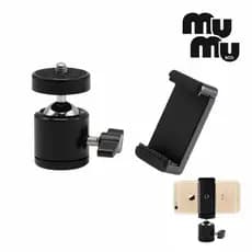 Mini Cabeca para Tripe Ball Head ou Clip Kit Suporte Celular Adaptador Universal Rosca 1/4