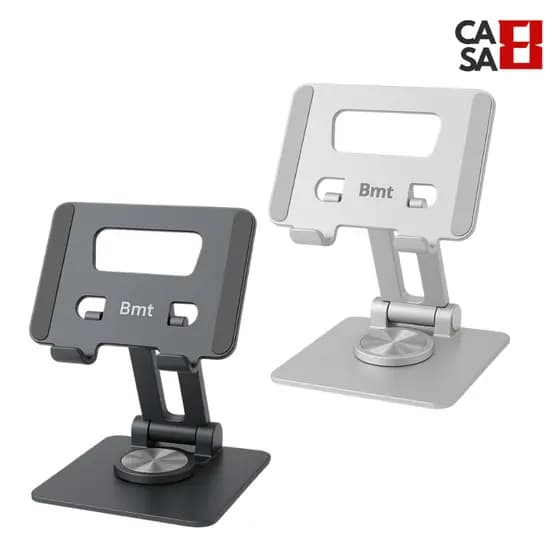Suporte para Celular e Tablet Dobrável Alumínio Premium Reforçado com Base Antiderrapante
