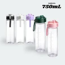 HIDDRA Garrafa Plástica 700mL Personalizada com Tampa e Alça Academia Esportes