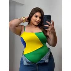 Body Feminino Plus Size Bori Brasil Seleção Curve