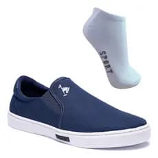 Tênis Polo Joy Masculino Sapatênis Confortavel Slip On Meia