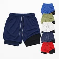 KIT 3 Shorts Masculino 2 em 1 Corrida Forrado