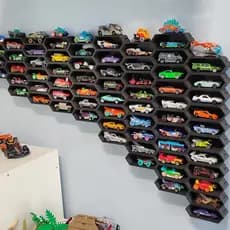 Kit Expositor Para 10 ou 20  Carrinho Hot Wheels Nicho Preto 1:64