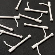 Kit 10 Postes Branco Para Maquete Escala 1:250 H: 4cm Envio Imediato