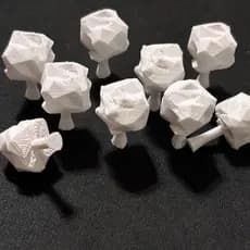 Kit 10 Árvores Para Maquete Escala 1:250 H: 2,6cm - Envio Imediato
