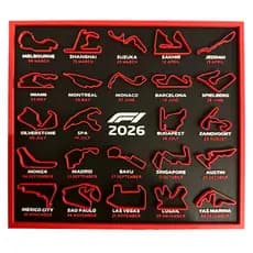 Quadro Pistas Circuitos F1 2026 – Decoração Criativa para Fãs de Fórmula 1 | 24 Pistas Oficiais