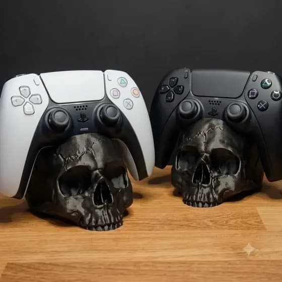 Suporte De Controle Ps5 Ps4 Xbox Caveira Skull Desk Organizer Setup Gamer Decoração - Envio imediato