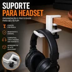 Suporte para Headset Gamer de Mesa com Rosca fone de ouvido | Organizador headset | Fácil Instalação