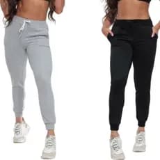 Calça Feminina Cintura Alta Jogger Moletom Flanelado Canelado Academia Promoção Inverno 2026