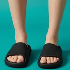 Chinelo Slide Unissex Nuvem Slide Preto com Solado Antiderrapante - Pronta Entrega