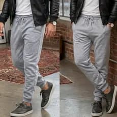 Calça Moletom Masculina Lisa Basica slim Flanelada Confortavel Academia com 2 Bolsos - 1 ou 2 Peças