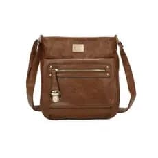 Bolsa Feminina Urbana Transversal De  Ombro Tiracolo Couro Sintético Rk-6019